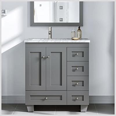  Sybrioka Bathroom Vanity with Ceramic Sink, 30 Floating Bathroom  Storage Cabinet Vanity Set, Modern Bath Cabinet with Adjustable Open Shelves  Wood Door White Basin, Oak : Tools & Home Improvement