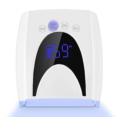 Bete Cordless LED Nail Lamp, Wireless Nail Dryer, 72W Rechargeable LED Nail Light, Portable Gel UV LED Nail Lamp with 4 Timer Setting Sensor and LCD