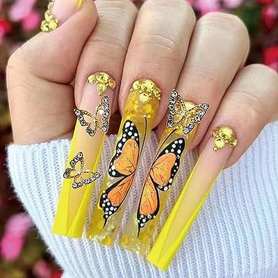 60 Pcs Butterfly Nail Charms 3D Glitter Butterfly Nail Art Charms Metal  Alloy Kawaii Nail Charms for Acrylic Nails Colorful Butterfly DIY  Decoration