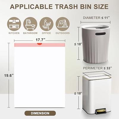 4 Gallon 120 Counts Strong Drawstring Trash Bags Garbage Bags by Teivio, Bathroom  Trash Can Bin Liners, Small Plastic Bags for home office kitchen, White -  Yahoo Shopping