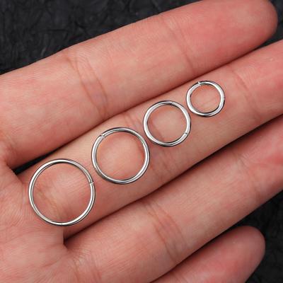 Amazon.com: Tornito 6Pcs 20G Stainles Steel Clicker Ring Seamless Lip Nose  Daith Cartilage Helix Tragus Hoop Ring : Clothing, Shoes & Jewelry