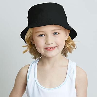 The Hat Depot Youth Kids Washed Cotton & Lightweight Nylon Packable Bucket  Travel Hat Cap