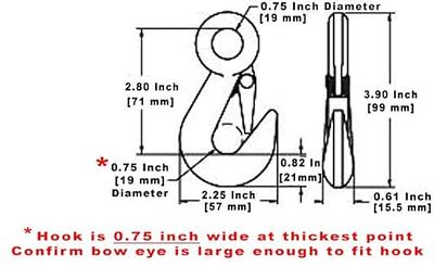  Winch Cable,Towing Cable Heavy Duty,with 2 Pick 3/8 U-clamp  Slide Hooks,3/8 inch 7x19 Stranded Construction,13980 lbs Breaking Strength  50 Feet : Automotive