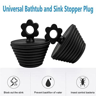 AzWzz Universal Tub Stopper Bathtub Drain Plug, Pop Up Tub Drain Hair  Catcher, Drain Cover with Strainer, for 1-3/8 to 2in Bath Drain Hole