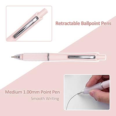 Linbsunne Black Ballpoint Pens Medium Point 1mm Work Pen with Super Soft  Grip Ball Point Pen for Men Women Retractable Office Pens (12 pcs) 