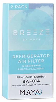 Breeze by MAYA Paultra2 Frigidaire Refrigerator Air Filter Replacement,  Compatible with Model Numbers: Pureair Ultra 2, Pure Air Ultra 2, Pureair  Ultra ii, 242047805, 5303918847, EAP12364179, 2 Pack - Yahoo Shopping