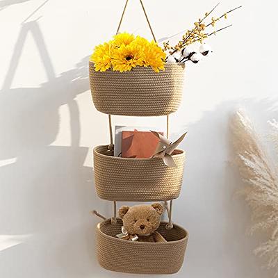 3 Tiered Storage Basket | Amish Woven Wicker Decorative Organizer