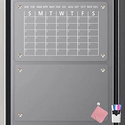 NPPLUS Acrylic Magnetic Dry Erase Board Calendar for Fridge