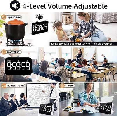 KADAMS Digital Timer for Kitchen Rechargeable Magnetic Productivity Timer  Countdown Countup Stopwatch Productivity Timer for Classroom Cook Work Desk