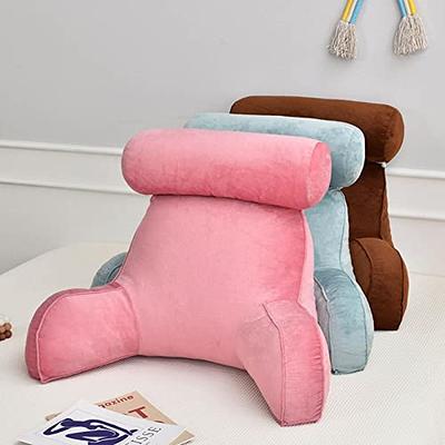 Backrest Pillow with Arms Support Cushion Lumbar Back Rest Bed Reading  Chair NEW