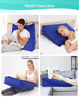 Inflatable Wedge Pillow for Travel Easy to Inflate Under The Knee Pillow  Comfortable Travel Wedge Pillow