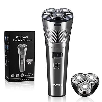MAX-T Electric Shaver for Men, Cordless Electric Razor with Travel Case,  Wet & Dry Use Men's Electric Shaver with Pop-Up Trimmer, 3D Rechargeable  IPX7