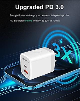 2 Pack Type C Charger, Four-Port USB C Wall Plug 40W PD & QC3.0 USB A Fast  Charging Block for Samsung Galaxy S22 S21/S21+/S21 Ultra/S20/S20+/S20