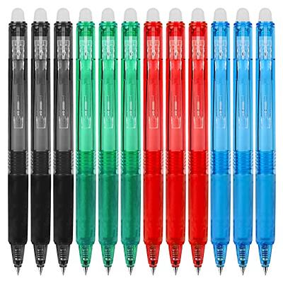 PABLUE Retractable Erasable Gel Pens, Fine Point 0.7mm，Make Mistakes  Disappear, Comfort Grip, for Drawing Writing Planner and Office School  Supplies 12 Pack (Black,Blue,Green, Red) - Yahoo Shopping