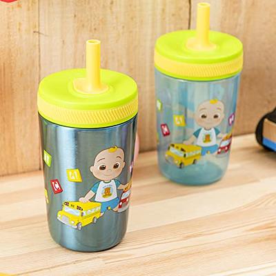 Zak Designs Blippi Kelso Toddler Cups for Travel or at Home, 12oz Vacuum Insulated Stainless Steel Sippy Cup with Leak-Proof Design Is Perfect for