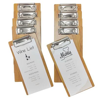 Small Clipboards 6 X 9 Mini Clipboards 4-Pack Half Letter Memo Size  Clipboard Menu Pads Writing Pads for School Office Restaurant Cafe Hotel  (Black Clip) - Yahoo Shopping