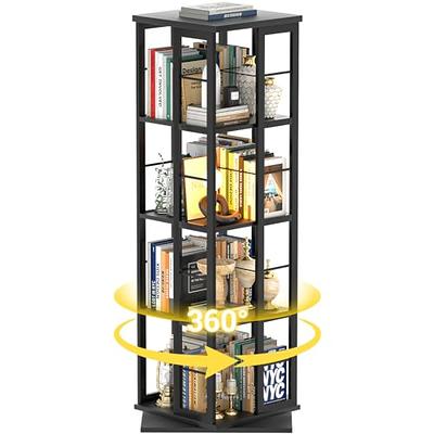 4-tier Small Book Shelf Organizer Floor Standing Bookcase, Wood