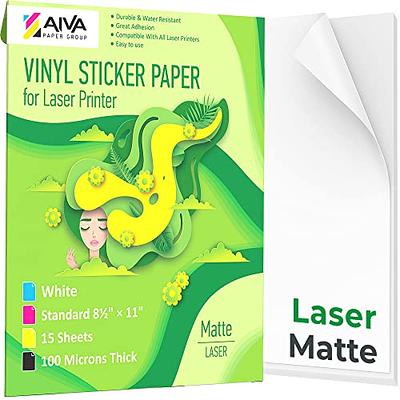 Sticker Paper Printable Vinyl 25 Matte and 25 Translucent Adhesive