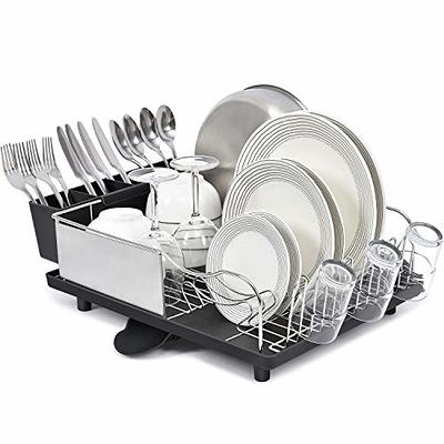 BOOSINY 304 Stainless Steel Dish Drying Rack, 2 Tier Large Dish