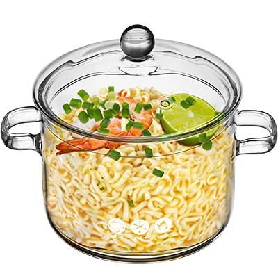 Glass Cooking Pot - 1.7l/57oz Glass Saucepan Heat-resistant Borosilicate  Glass Handmade Cookware Set Stovetop Pot - Safe For Pasta Noodle, Soup,  Milk