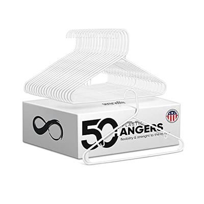 Mainstays Extra Large Clothing Hangers, 3 Pack, White, Heavy Duty Durable  Plastic 