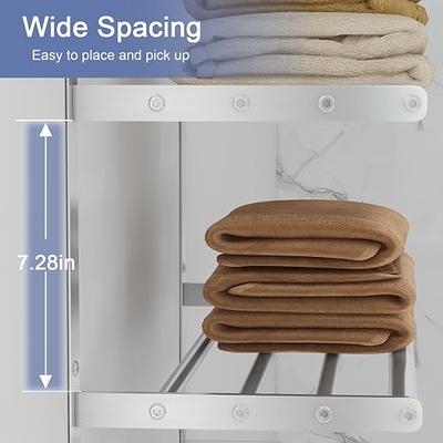 BETHOM Towel Shelf for Bathroom Wall Mounted, 3-Tier Hotel Style