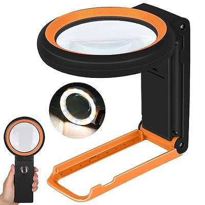 Magnifying Glass with Light and Stand, Silver 4X Page Magnifier for Reading,  Foldable 50 LED Large Magnifying Glass Ideal for Seniors, 2 Power Options,  3 Usage Modes - Yahoo Shopping