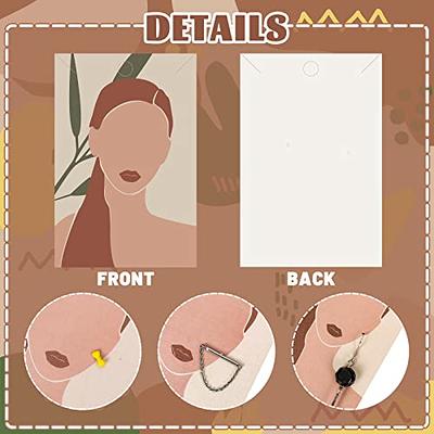 Whaline 800Pcs Earring Cards Set for Selling Earring Cards Self-Seal Bags  Ear Backs 10 Design Aesthetic Lady Style Earring Holder Cards Fashion