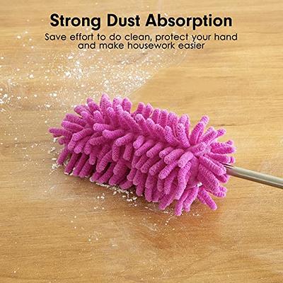 Microfiber Duster For Cleaning, Dusters With Telescoping Extension Pole,  Extendable Washable Mini Dusters For Cleaning Car, Window, Furniture, Office