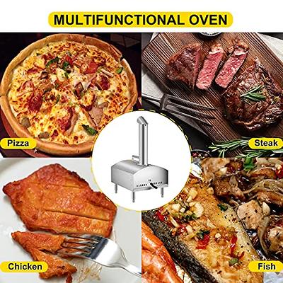 VEVOR Wood Fired Oven 12,Outdoor Pizza Oven with Foldable Legs,Stainless  Steel Pizza Maker 932℉ Max Temperature,Wood Pellets Burning Pizza Oven with  Accessories for Outside,Garden,Courtyard Cooking. - Yahoo Shopping