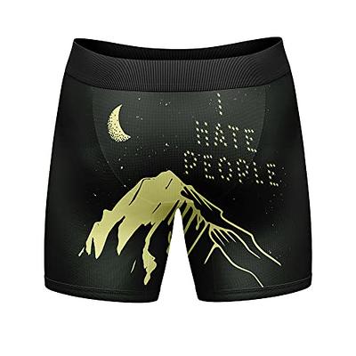 Crazy Dog T-Shirts Mens I Hate People Boxer Briefs Funny Camping
