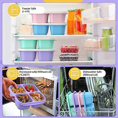 XGXN Meal Prep Containers (4 Pack), 4-Compartments Bento Lunch Box,  Reusable BPA Free Food Prep Containers for Kids, Lunchable Kids Snack  Container for School, Work, and Travel (G/P/B/P+White Lid) - Yahoo Shopping