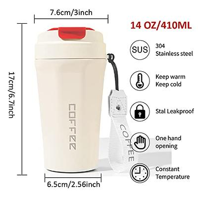 Stainless Coffee Mug Portable Keeps Cold And Heat Leakproof Vacuum