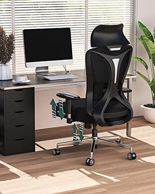  Sucrever Brown Leather Executive Office Chair, Big and Tall  Office Chairs for Heavy People 400lbs Wide Seat, High Back Leather Office Chair  Lumbar Support with Adjustable Armrests, Office Desk Chair 