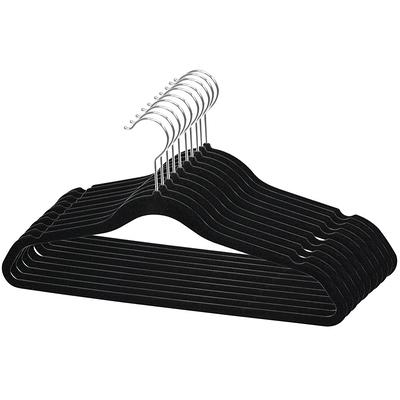 Mainstays Slim Grip Clothing Hangers, 10 Pack, White & Teal, Durable  Plastic, Non-Slip Rubber
