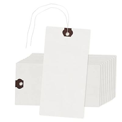 500-Pack Hang Tags With String Attached and Fasteners, Blank Writable  Cardstock Paper Tags for Presents, Clothing, Shipping, Retail, Gift Bags,  White