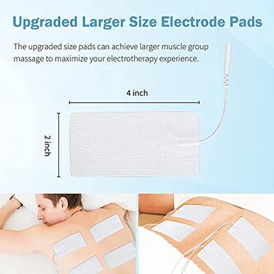 DONECO Electrodes Pads - 2 Square TENS Unit - Snap On Pads 24 Pcs for TENS  Therapy