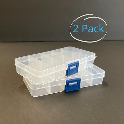 6Pack Colorful Small Plastic Clear Storage Box Containers with Lids, Craft  Bins (L5.3 x W3 x H2inches) - Reusable & Stackable Craft Box, Small Items