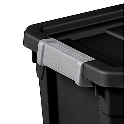 Sterilite 7.5 Gallon Plastic Stacker Tote, Heavy Duty Lidded Storage Bin  Container for Stackable Garage and Basement Organization, Black, 6-Pack -  Yahoo Shopping