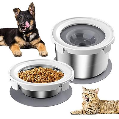 Vealind Stackable Dog Water Bowl Dispenser and Large Food Bowls