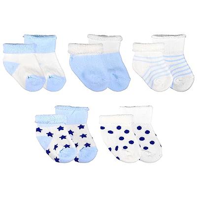 Jefferies Socks Baby Girls Non-Skid Cat Crew Socks 6 Pair Pack