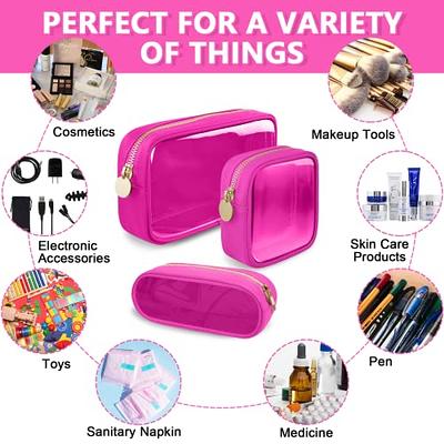 YESMET Small Makeup Bag, Clear Mini Makeup Bag for Purse, Cute