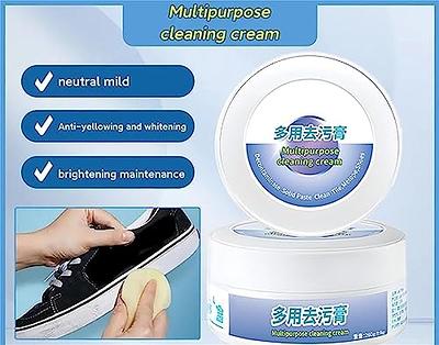 2023 New Multi-Functional Cleaning And Stain Removal Cream, Multipurpose  Cleaning Cream, White Shoe Cleaning Cream with Sponge, White Shoe Cleaner,  No