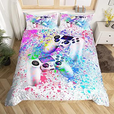 Teen Gamepad Duvet Cover Modern Gamer Comforter Cover for Kids Boys  Children Video Game Bedding Set Player Gaming Joystick Cover 