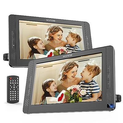  10.5 Dual Screen Portable DVD Player for Car, Arafuna 5-Hour  Rechargeable Car DVD Player with Full HD Digital Signal Transmission,  Headrest DVD Player Support USB/SD, Regions Free(1 Player+1 Monitor) :  Electronics