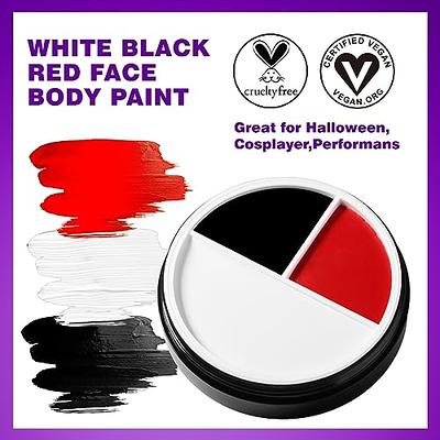 Halloween 2.5 Oz White Waterproof Face Body Paint Makeup Foundation Cream  for Adult and Kids