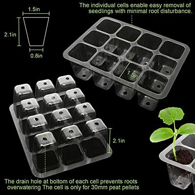 5 Packs, Plant Growing Trays No Drain Holes Microgreens Growing Trays  Thickened Garden Plant Seed Starter Indoor Greenhouse Seedling Propagation  Trays