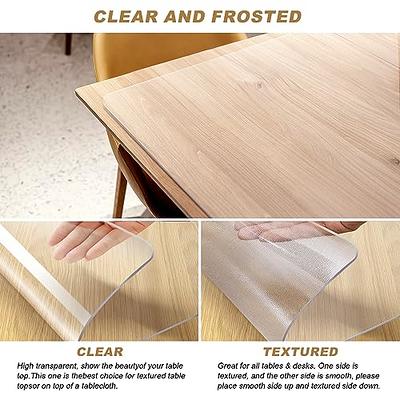 OstepDecor 24 x 36 Inch Clear Table Protector Rectangle, 1.5mm Thick Clear  Desk Pad, Desk Cover Protector, Clear Table Pad, Plastic Clear Desk Mat for