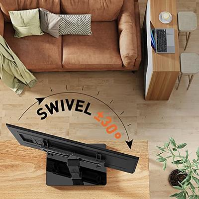 Perlegear Universal Swivel TV Stand for 32–70 inch TVs, Height Adjustable  Table Top TV Stand Mount with Tilt, Tempered Glass Base, Holds up to 88  lbs