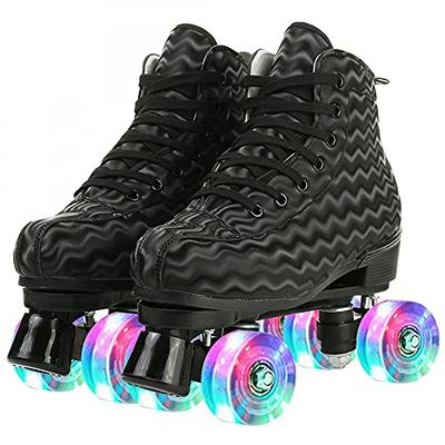 Women Roller Skates PU Leather High-top Roller Skates Four-Wheel